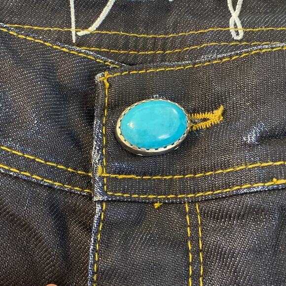 Desigual Spain Embroidered Low Rise Slim Fit Skinny Jeans Size 4 - Picture 6 of 12